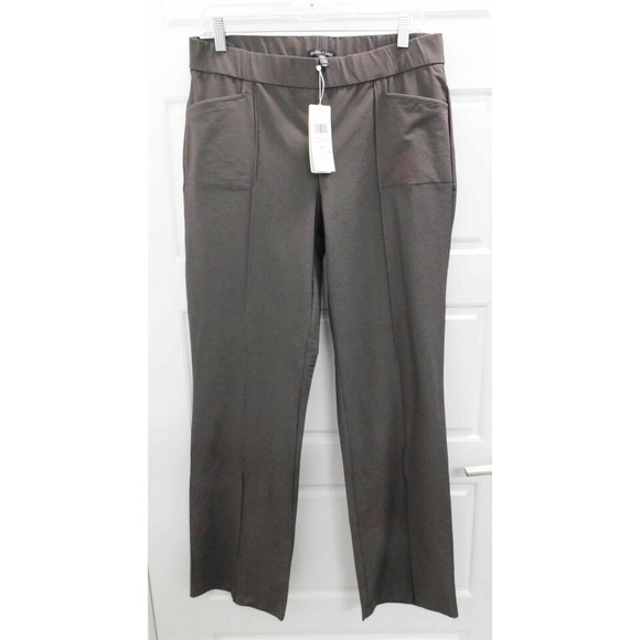 New Eileen‎ Fisher Brown Slim Bootcut Crepe Pants sz M
